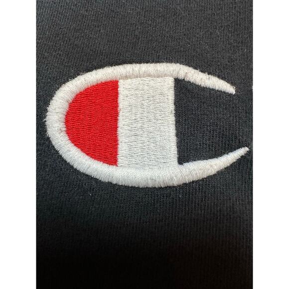 Vintage Champion Tee Shirt Size Small Women's Men's Embroidered Logo 90s Black - Picture 2 of 10